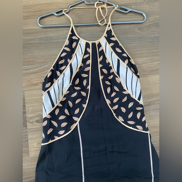 Vintage Y2K Diane Von Furstenberg Silk Halter Maxi Dress - Picture 2 of 8